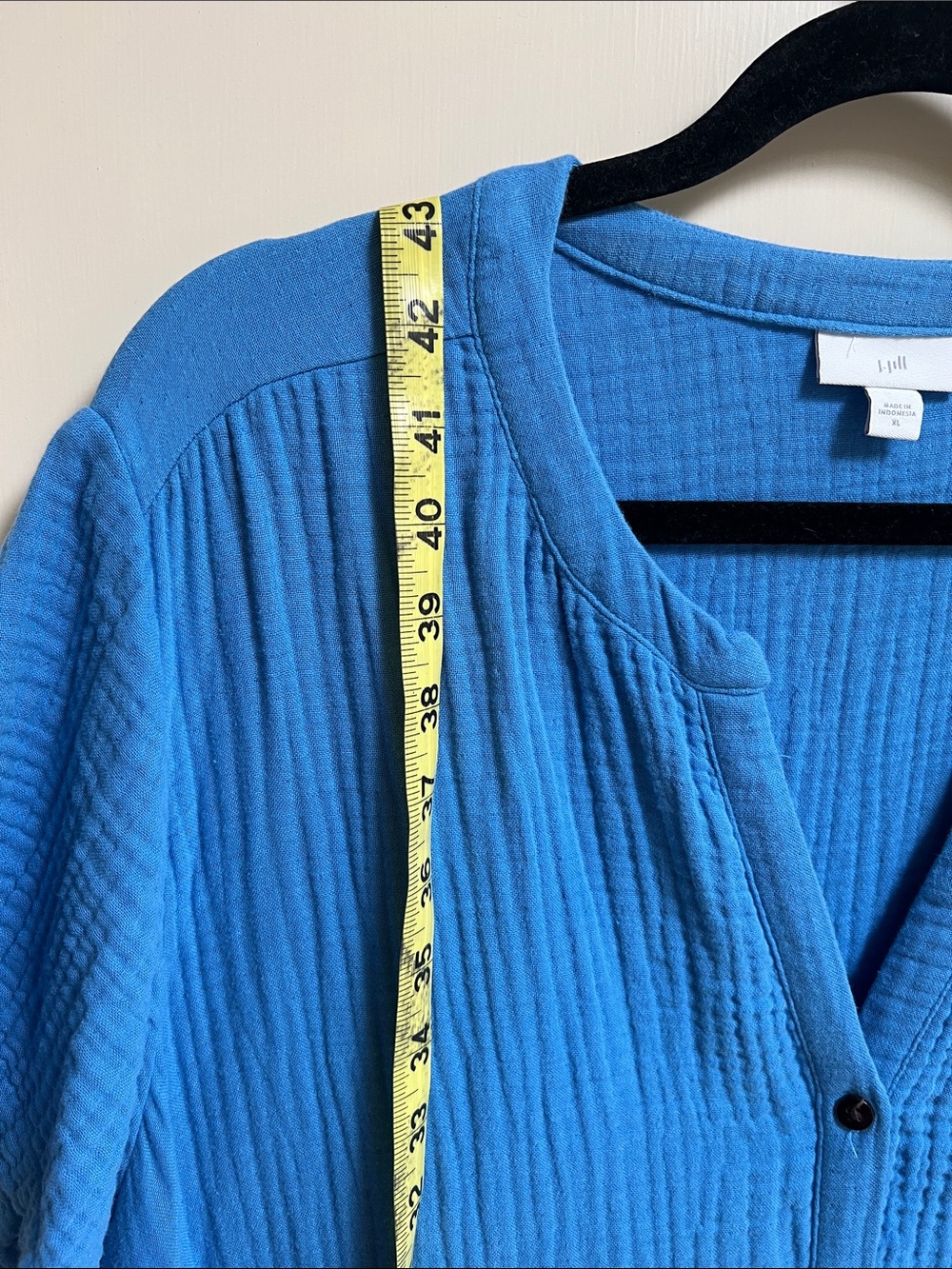 J. Jill Blue Button-Down Dress - Picture 5 of 5